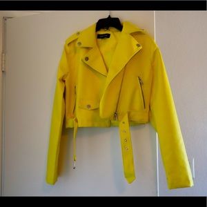 YELLOW LEATHER JACKET